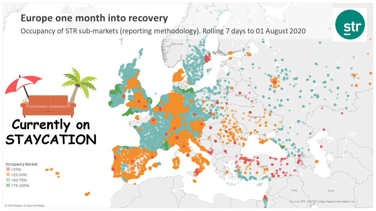 Staycations bolster European hotel occupancy