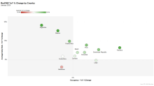 RevPAR % chg by country 